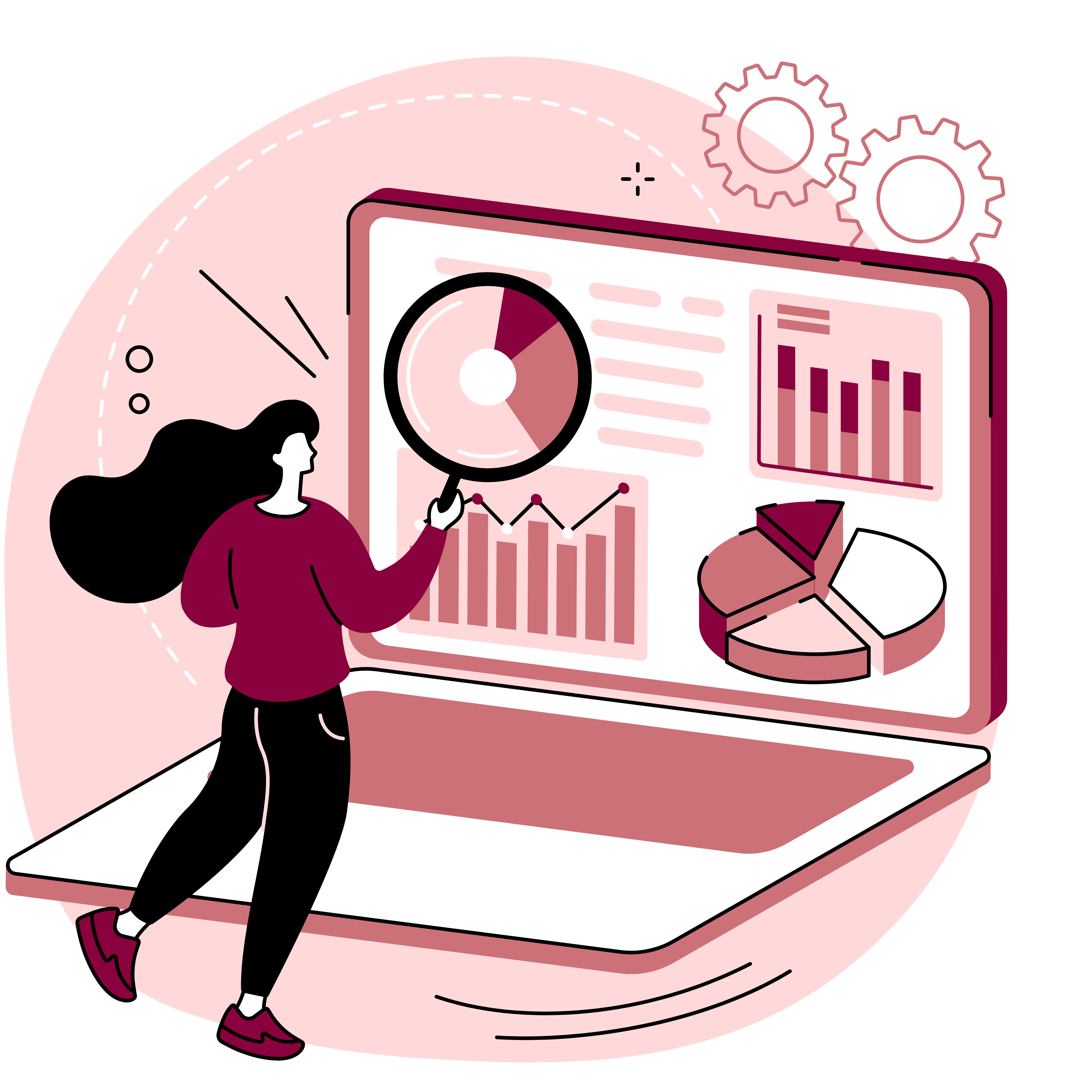 Girl doing market research