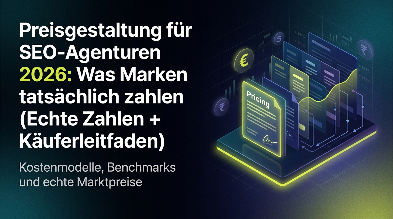 Preisgestaltung für SEO-Agenturen 2026