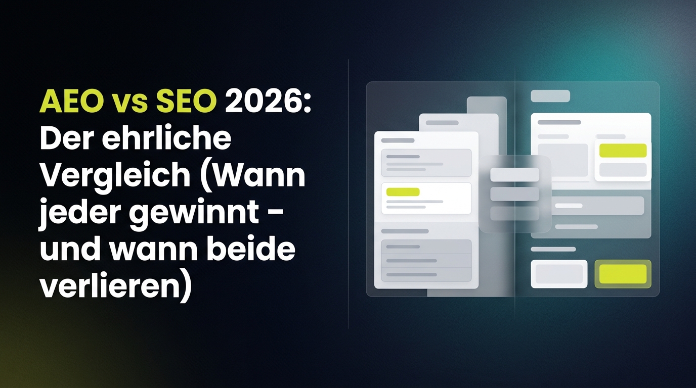 AEO gegen SEO im Jahr 2026