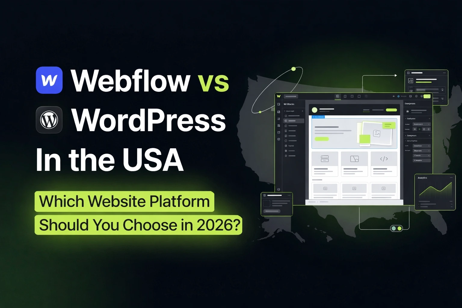 Webflow vs WordPress USA 2026: Plattformvergleich für Startups, SaaS und DACH-Teams nach Performance, SEO und Kosten