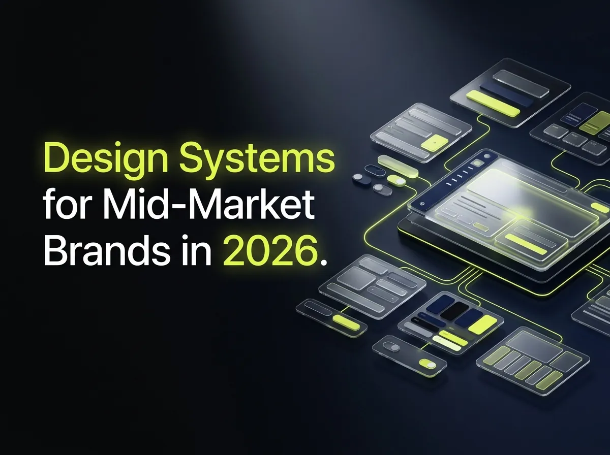 How do design systems help mid-market brands in 2026?