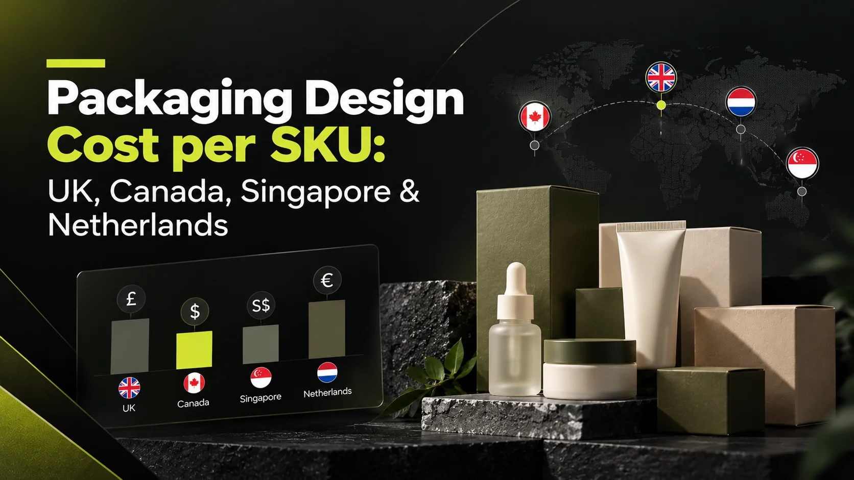 Packaging Design Cost in UK, Canada, Singapore and the Netherlands