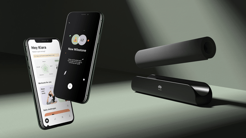 Hero shot of app and mat