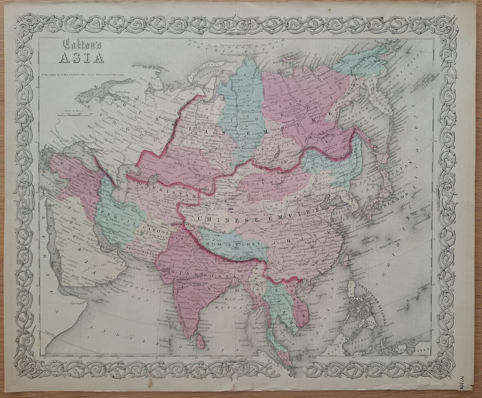 Colton's map of Asia