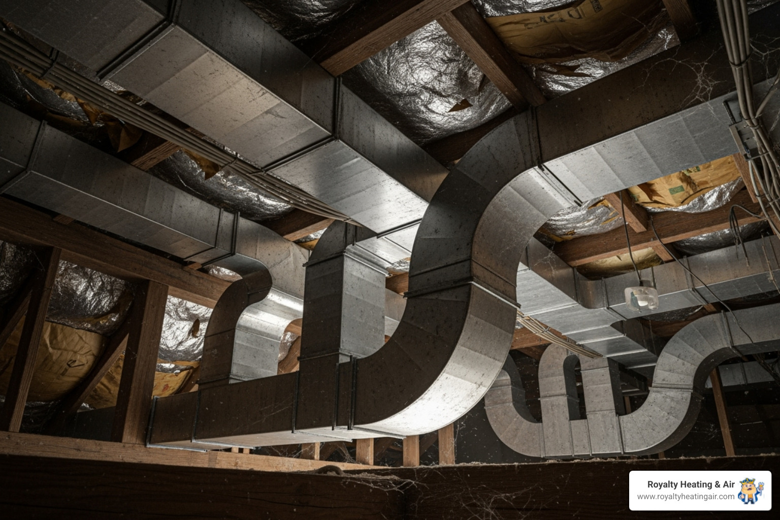 ductwork in an attic or crawlspace - furnace replacement cost estimate