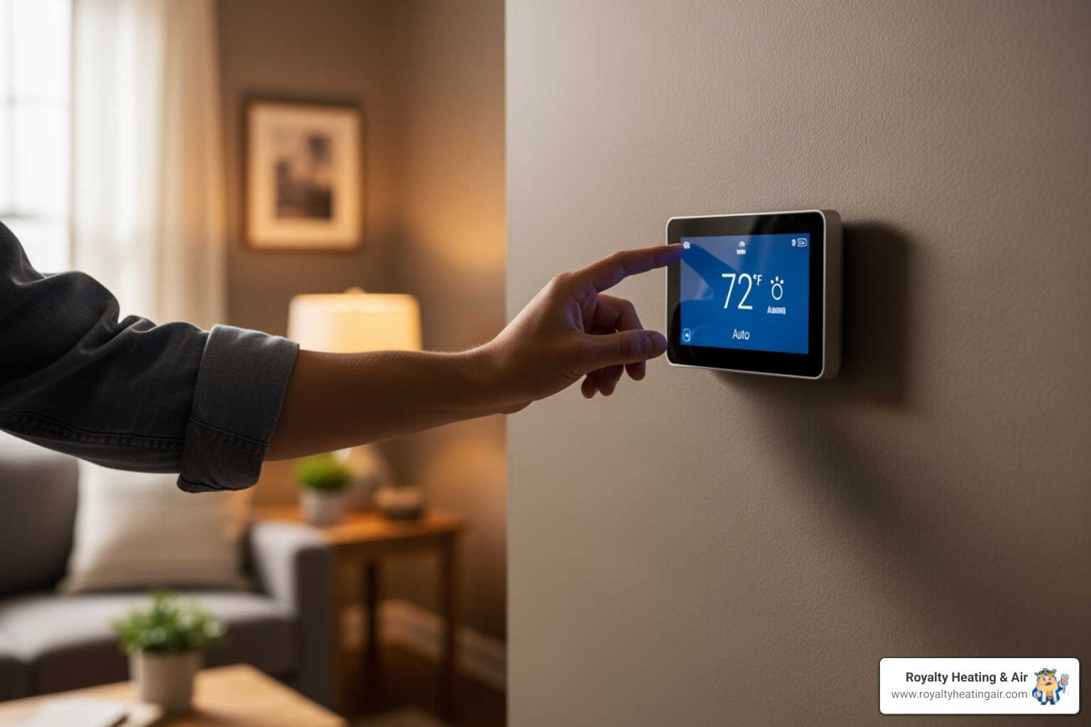 Homeowner checking their thermostat - ac not cooling