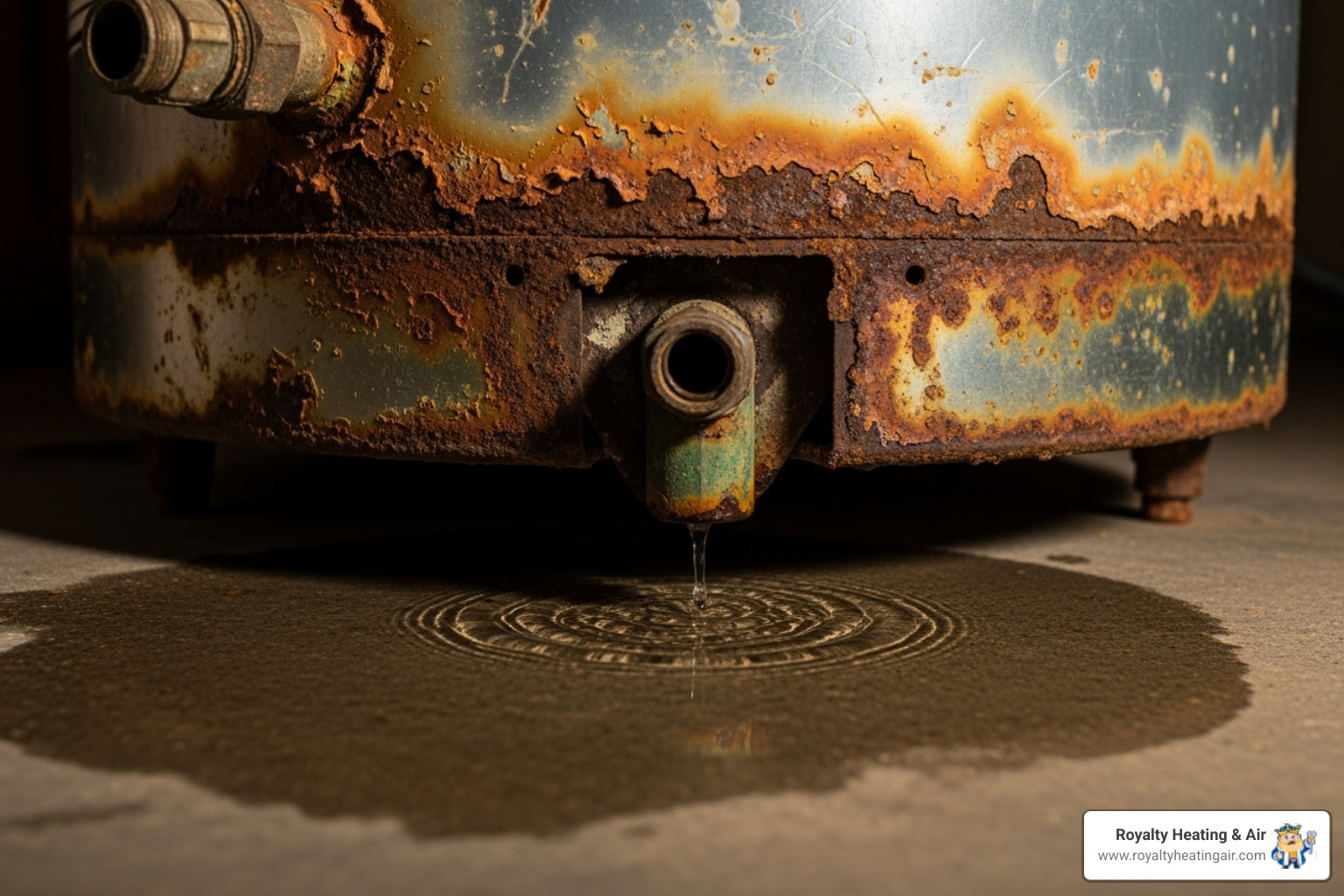 leaking or corroded water heater base - water heater installation rocklin