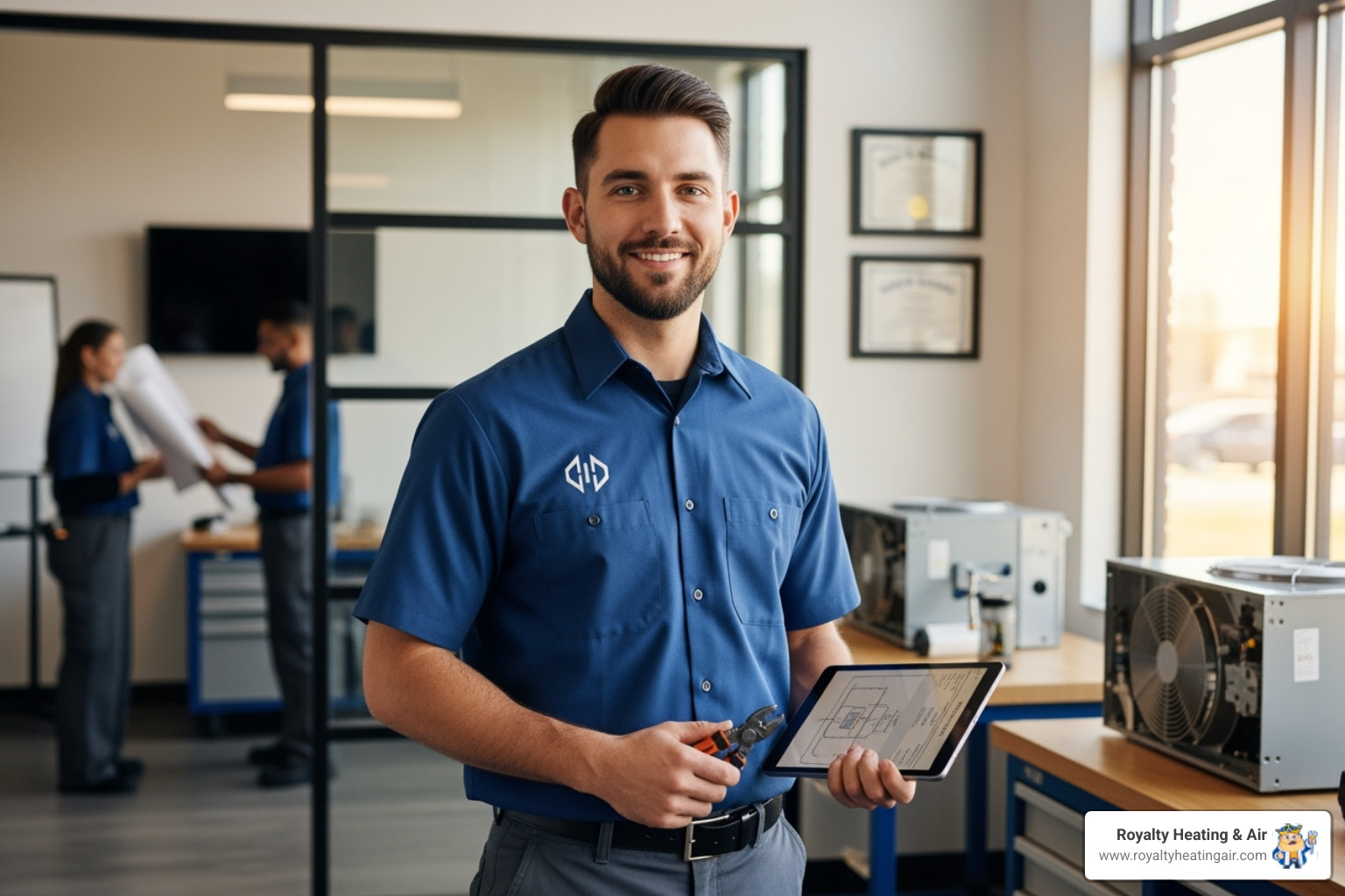 career path infographic for an HVAC technician - licensed hvac technician