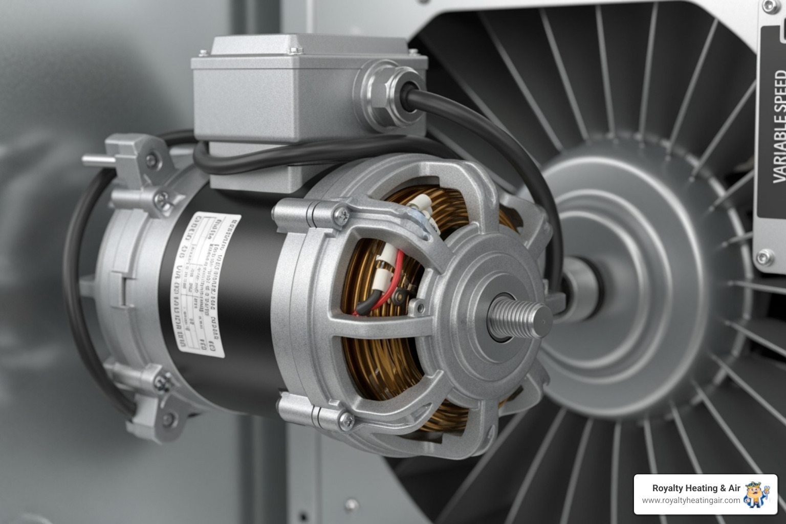 image of a variable-speed furnace blower motor - furnace blower motor