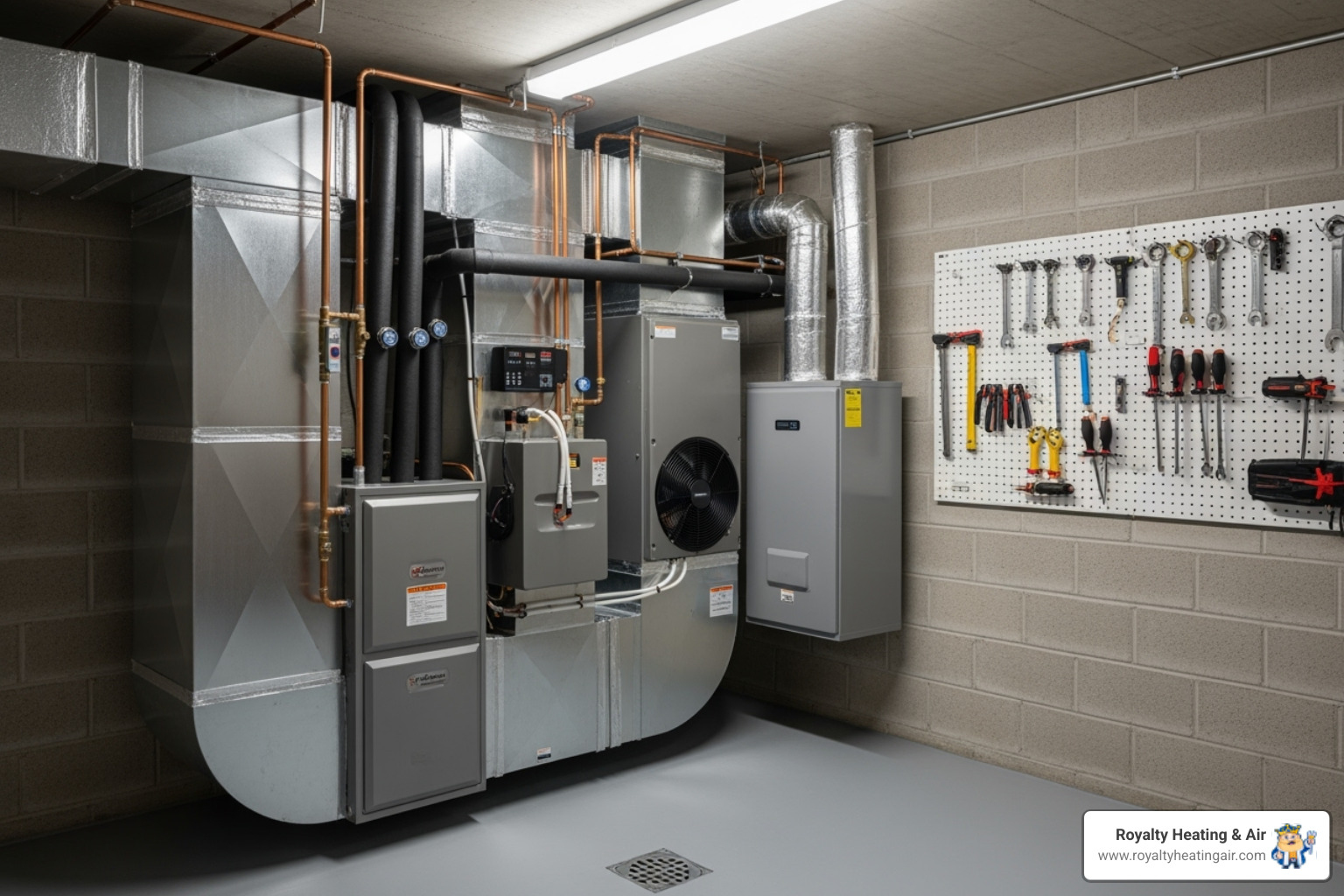 clean, modern HVAC unit integrated into a home - healthy home air