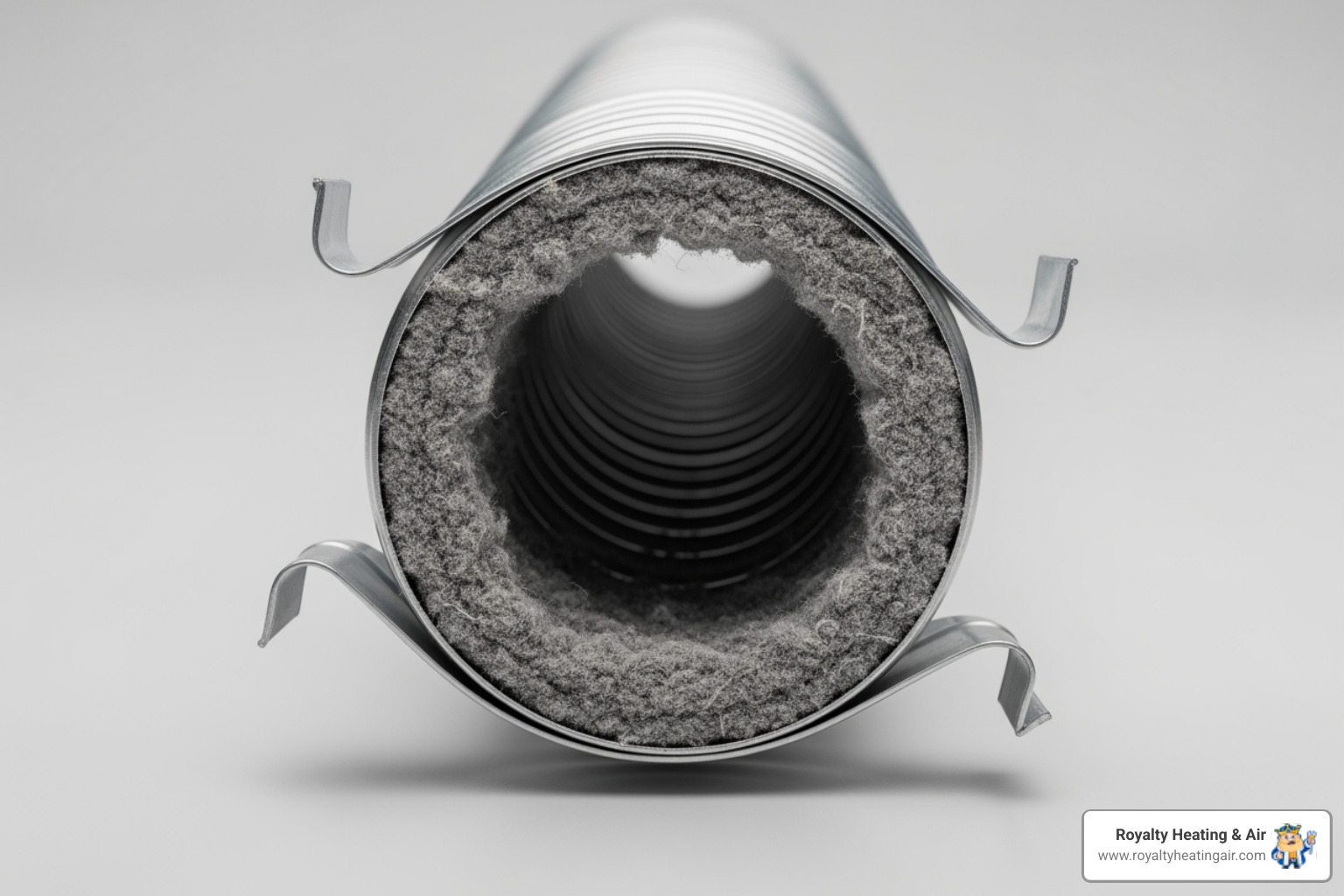 clogged dryer vent pipe filled with lint - dryer vent cleaning benefits