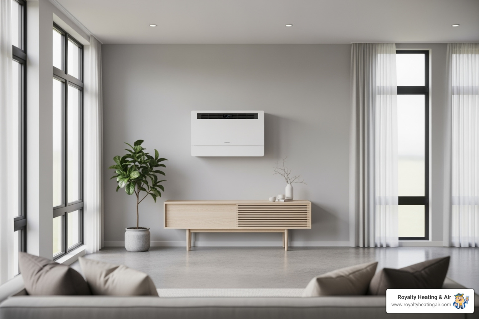 sleek wall-mounted ductless mini-split unit - energy efficient hvac systems granite bay ca