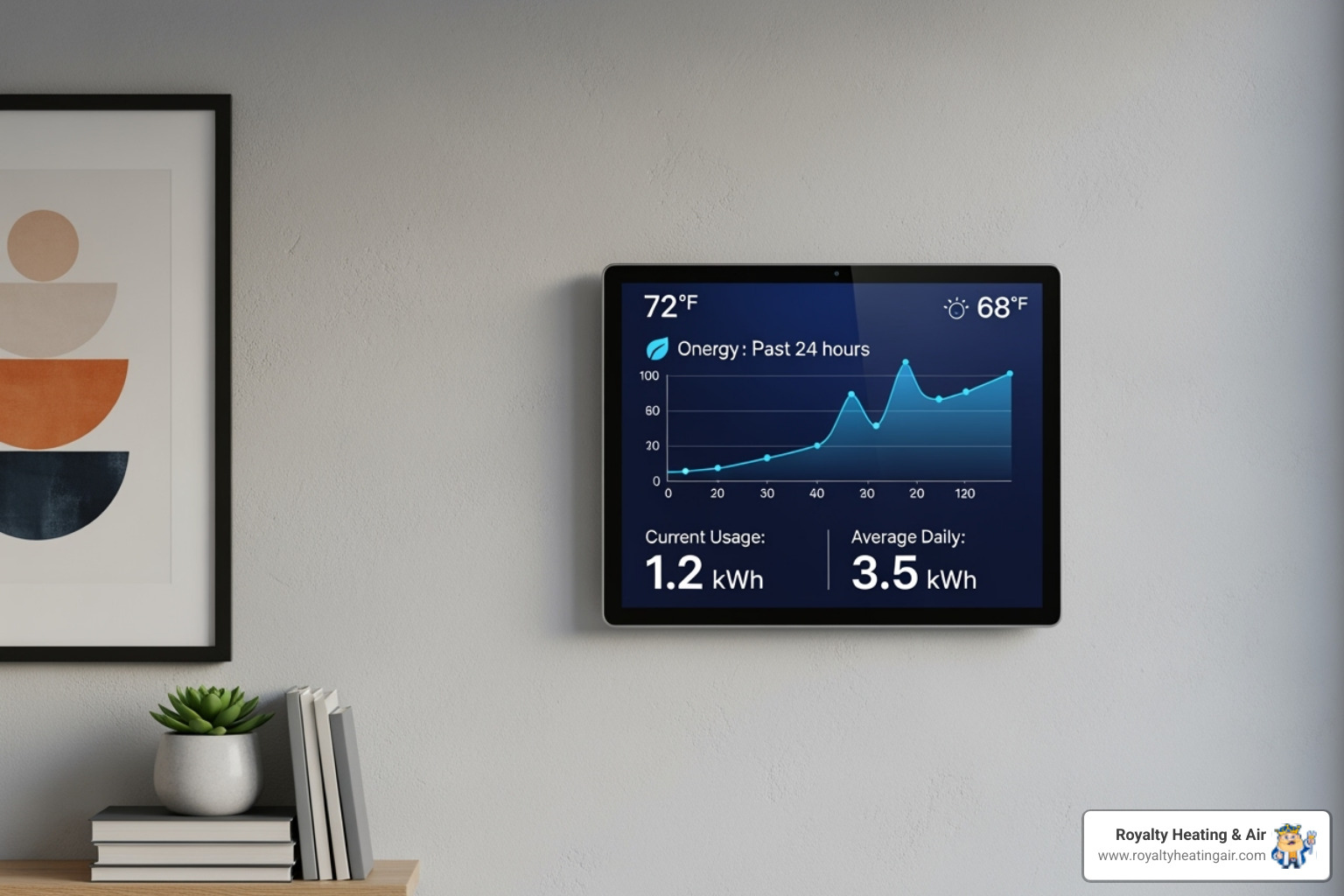 smart thermostat touchscreen energy usage - smart thermostat setup granite bay ca
