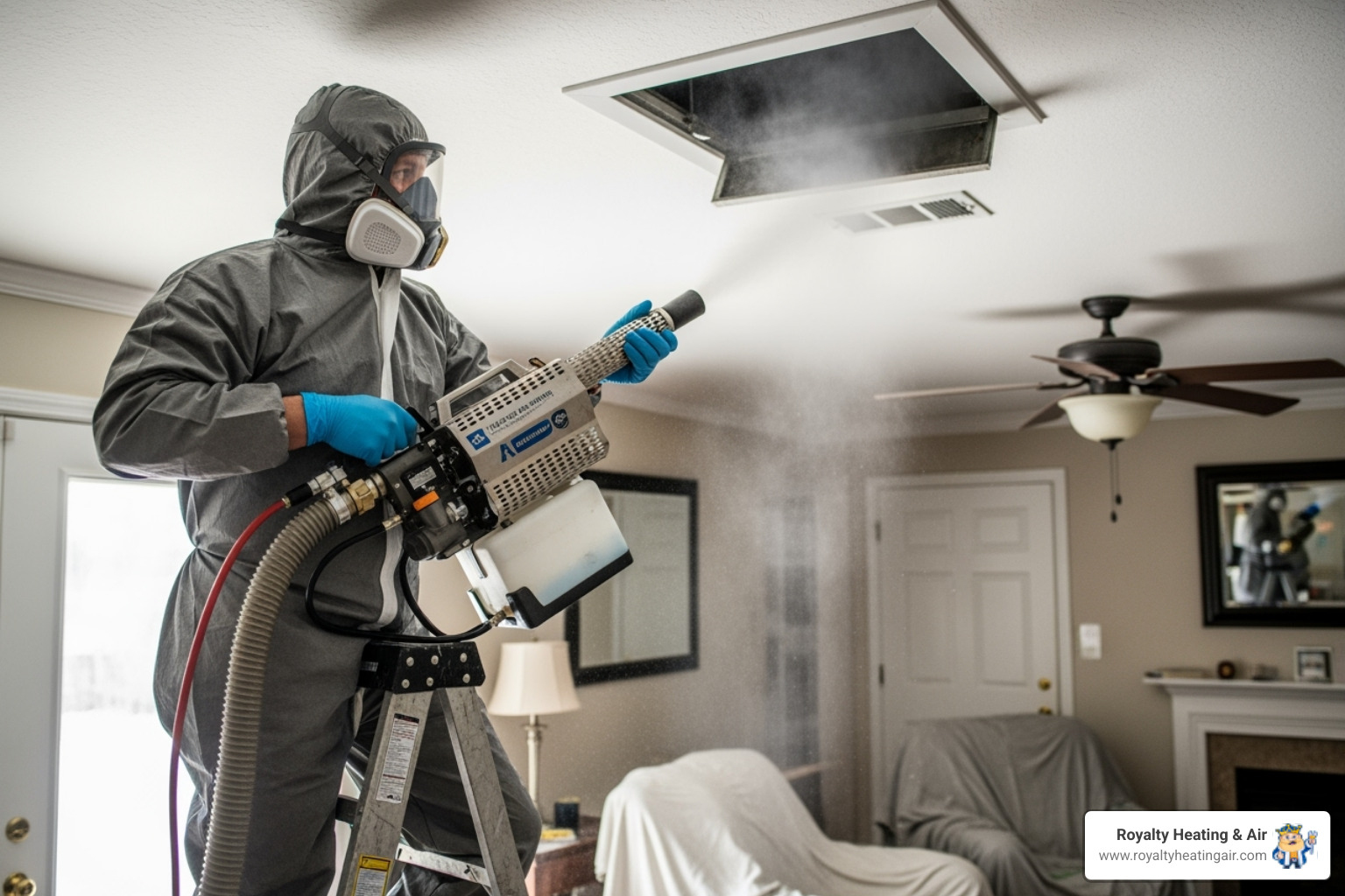 technician using professional sanitization equipment - duct sanitization roseville ca technician using professional sanitization equipment - duct sanitization roseville ca