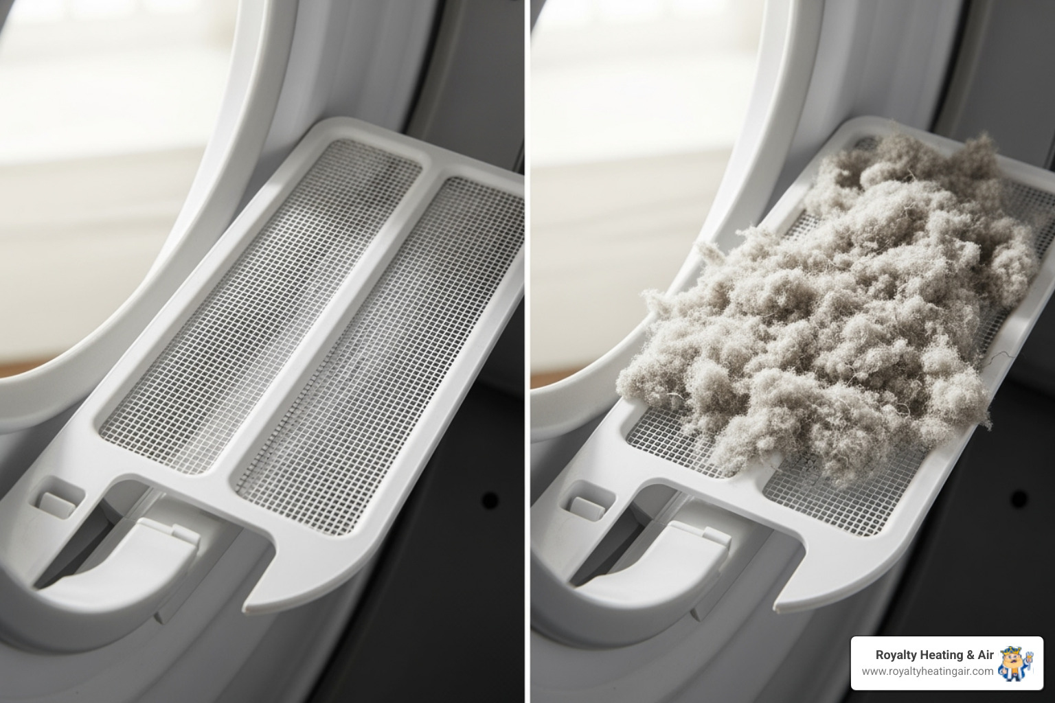 clean vs. a dirty lint trap - clean dryer vents clean vs. a dirty lint trap - clean dryer vents