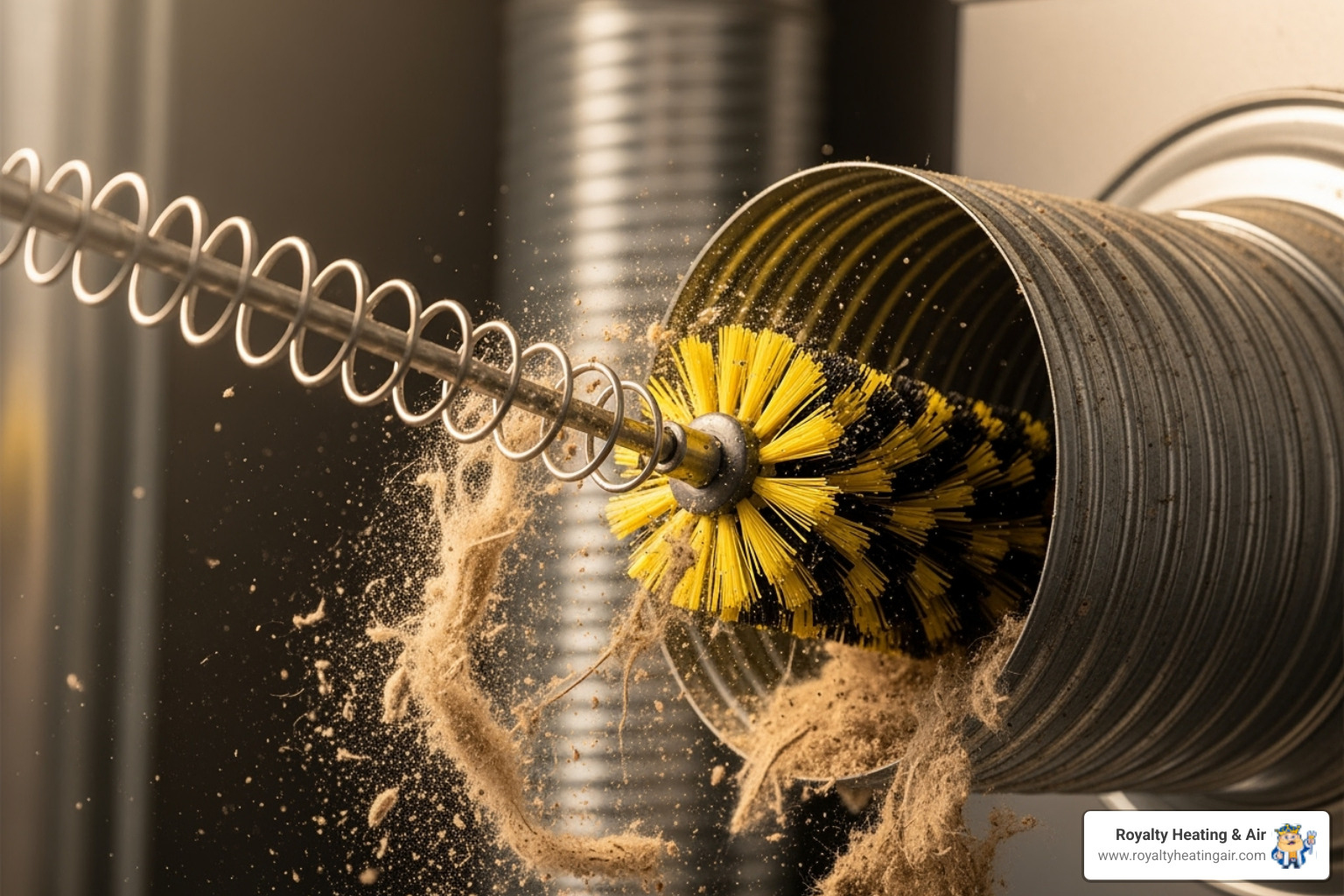 dryer vent brush kit being used inside a duct - clean dryer vents dryer vent brush kit being used inside a duct - clean dryer vents