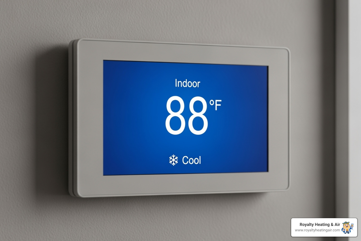 AC thermostat displaying a high indoor temperature despite being set to cool - ac repair rocklin ca