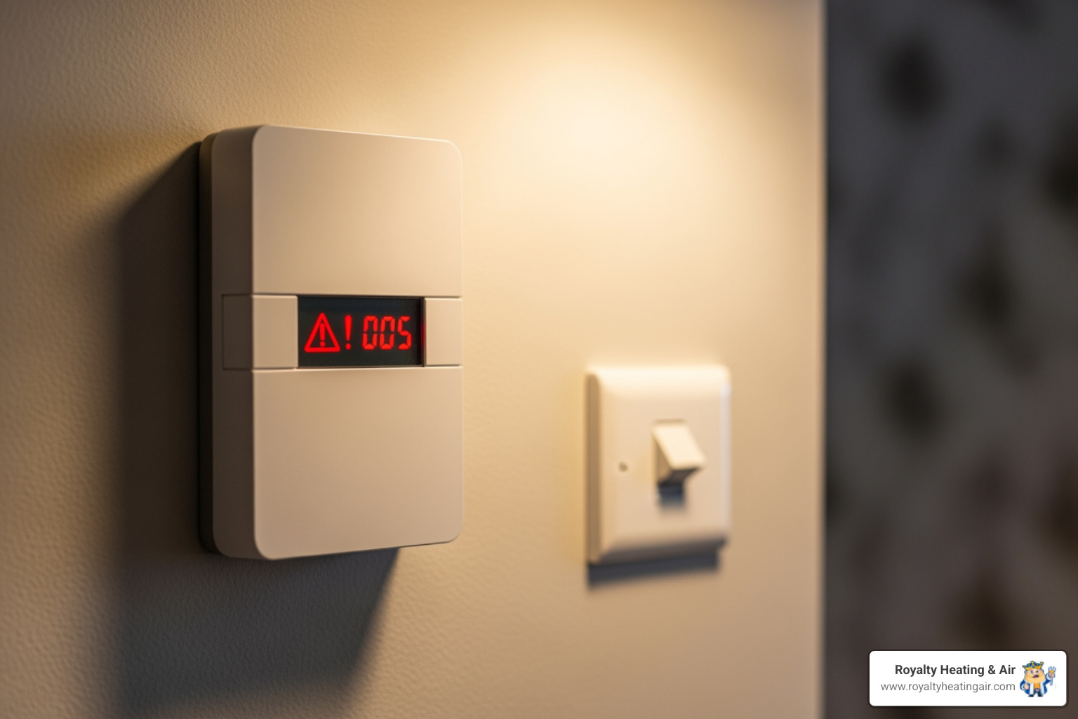 A carbon monoxide detector showing a warning, emphasizing safety - heating blowing cold air in granite bay, ca A carbon monoxide detector showing a warning, emphasizing safety - heating blowing cold air in granite bay, ca