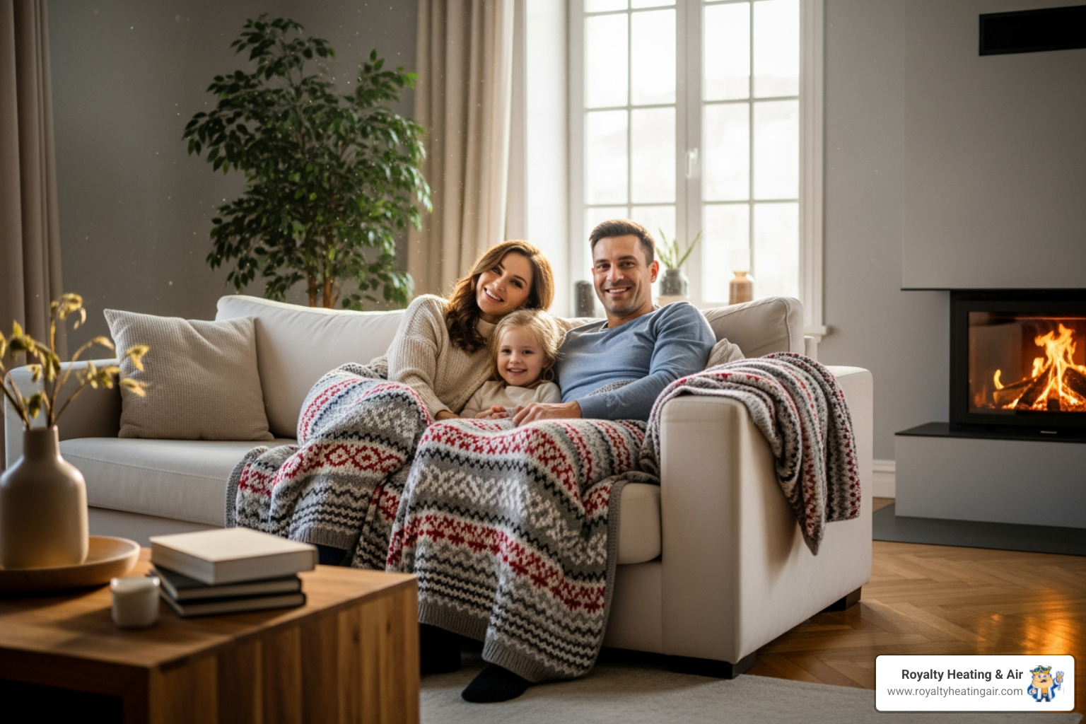 Infographic showing the three main benefits of professional furnace installation: improved energy efficiency with AFUE ratings of 90% or higher reducing monthly bills, consistent whole-home comfort with even heating and quiet operation, and enhanced indoor air quality with modern filtration systems removing dust and allergens - furnace installation rocklin ca