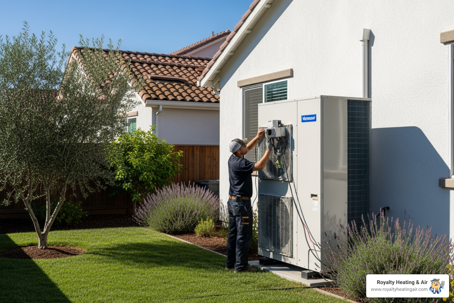 Infographic showing the heat pump replacement process: 1) System assessment and sizing calculation, 2) Choosing the right efficiency rating for Rocklin climate, 3) Professional removal of old unit with proper refrigerant recovery, 4) Installation of new system with ductwork inspection, 5) Testing and calibration for optimal performance - heat pump replacement near me in rocklin, ca Infographic showing the heat pump replacement process: 1) System assessment and sizing calculation, 2) Choosing the right efficiency rating for Rocklin climate, 3) Professional removal of old unit with proper refrigerant recovery, 4) Installation of new system with ductwork inspection, 5) Testing and calibration for optimal performance - heat pump replacement near me in rocklin, ca