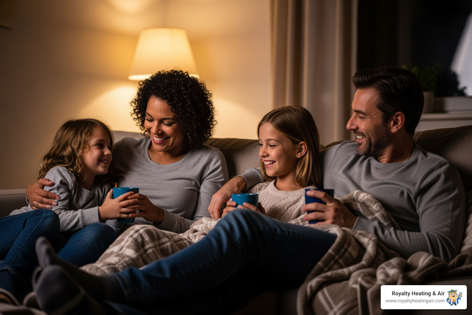comfortable family in warm living room - heating service in rocklin, ca comfortable family in warm living room - heating service in rocklin, ca