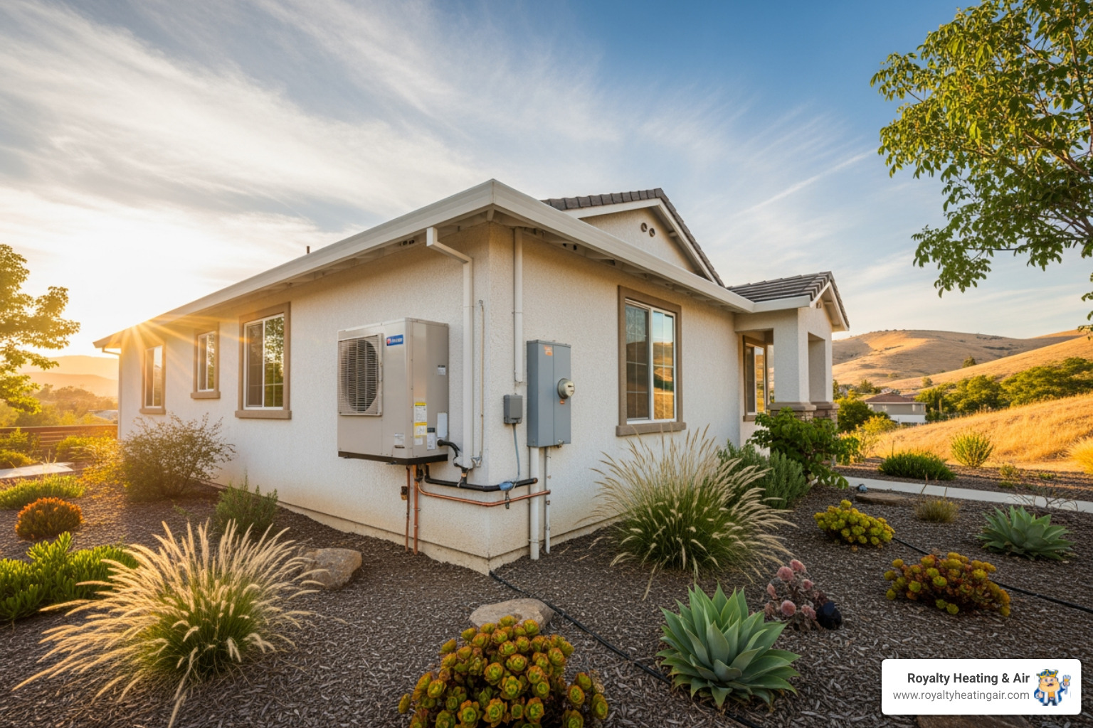 Infographic showing how heat pumps provide heating in winter by extracting warmth from outdoor air and moving it inside, and cooling in summer by reversing the process to remove heat from indoor air, with arrows indicating heat transfer direction and seasonal operation modes - infographic: how an affordable heat pump in rocklin, ca works