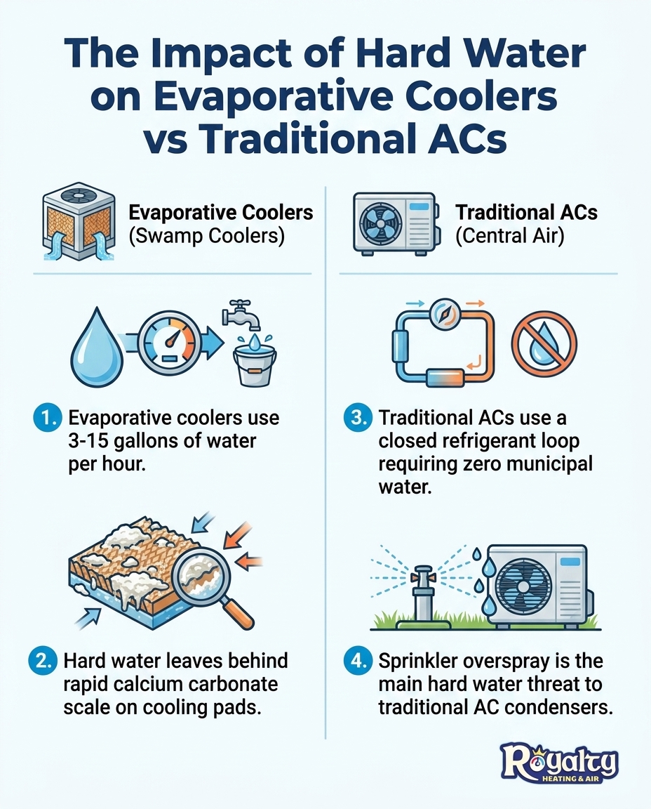 The Impact of Hard Water on Evaporative Coolers vs Traditional ACs