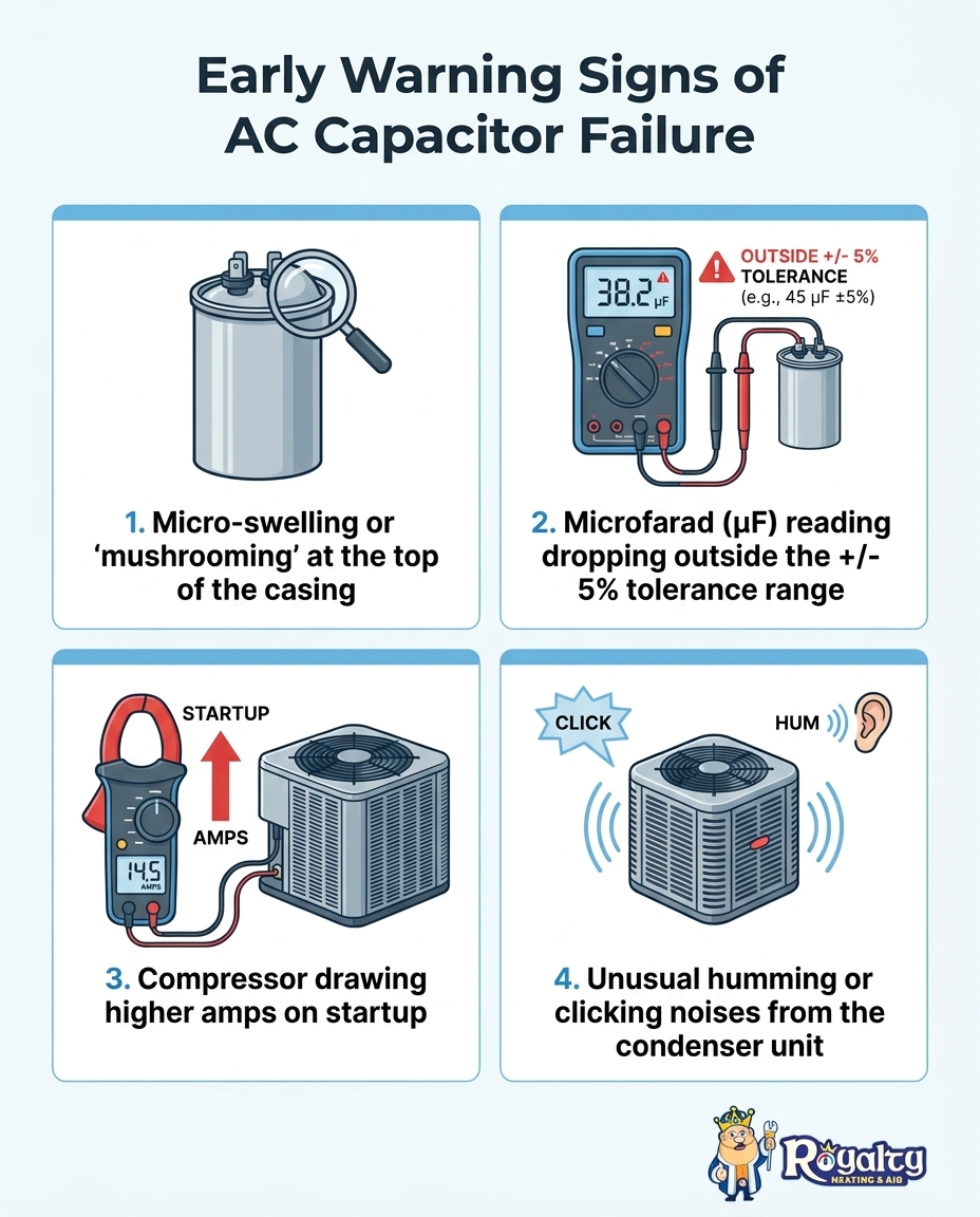 Early Warning Signs of AC Capacitor Failure