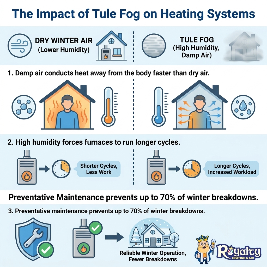 The Impact of Tule Fog on Heating Systems