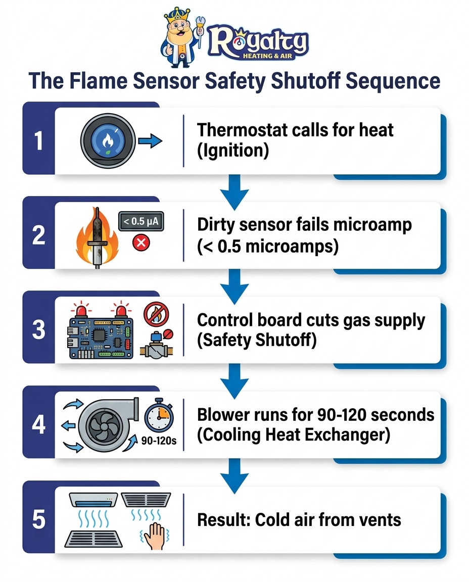 The Flame Sensor Safety Shutoff Sequence
