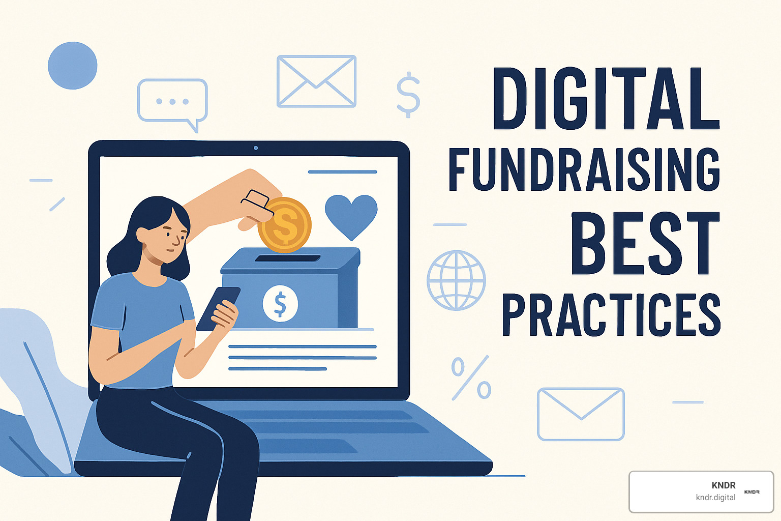 Mobile and social media fundraising interface showing donation buttons across different platforms - digital fundraising best practices