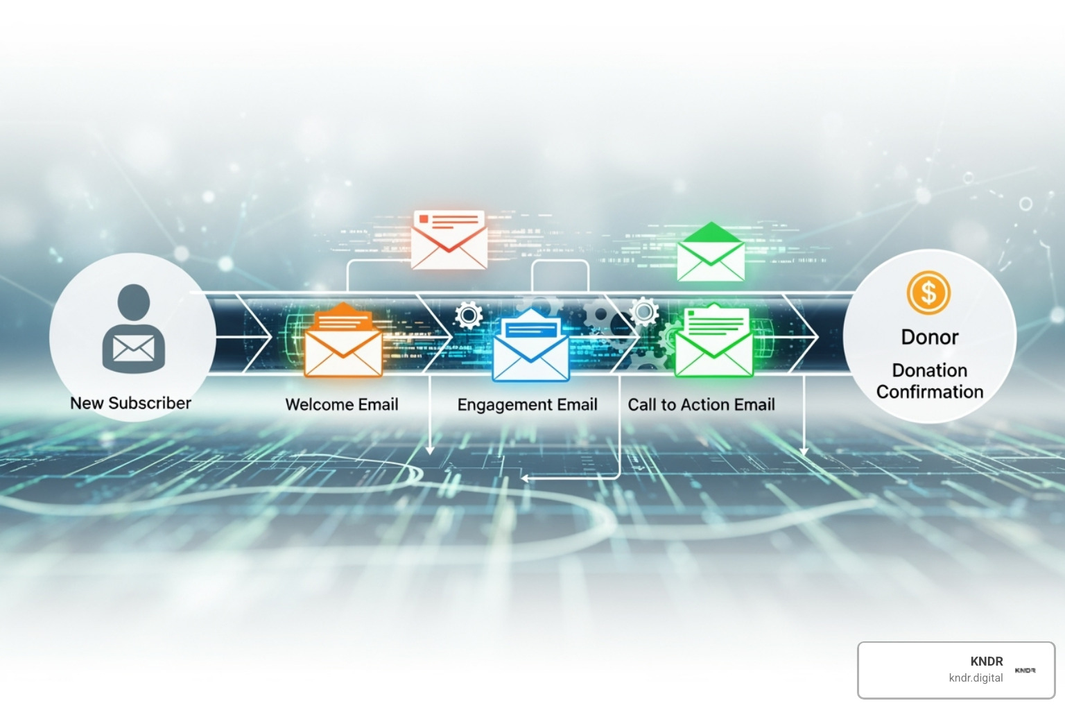automated email sequence workflow - Nonprofit digital marketing