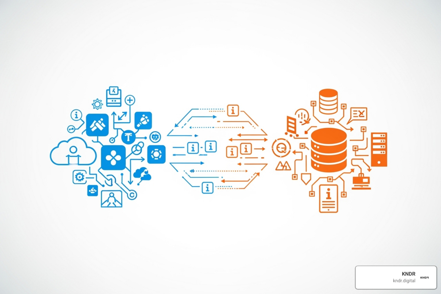 diagram showing marketing automation and CRM platforms syncing data - advanced marketing automation