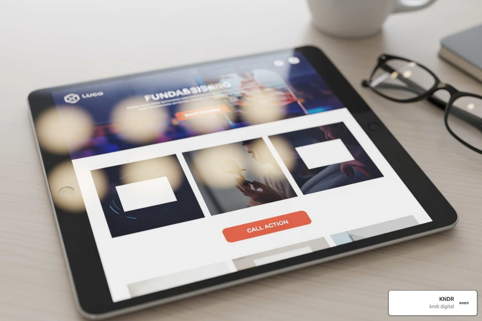 an engaging, well-designed fundraising email on a tablet - 10 strategies for success with digital fundraising
