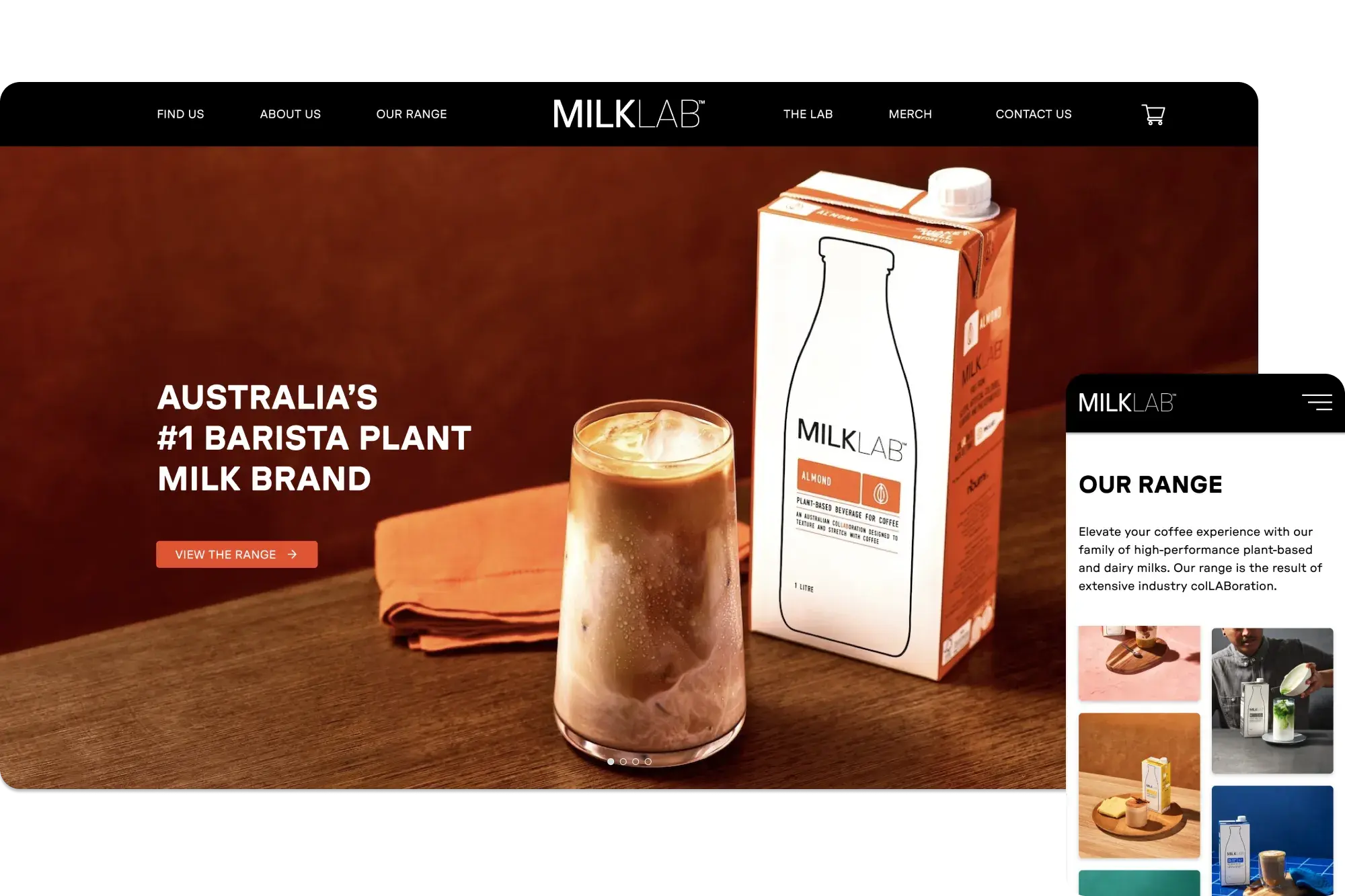 MILKLAB homepage by Dot The i Studio