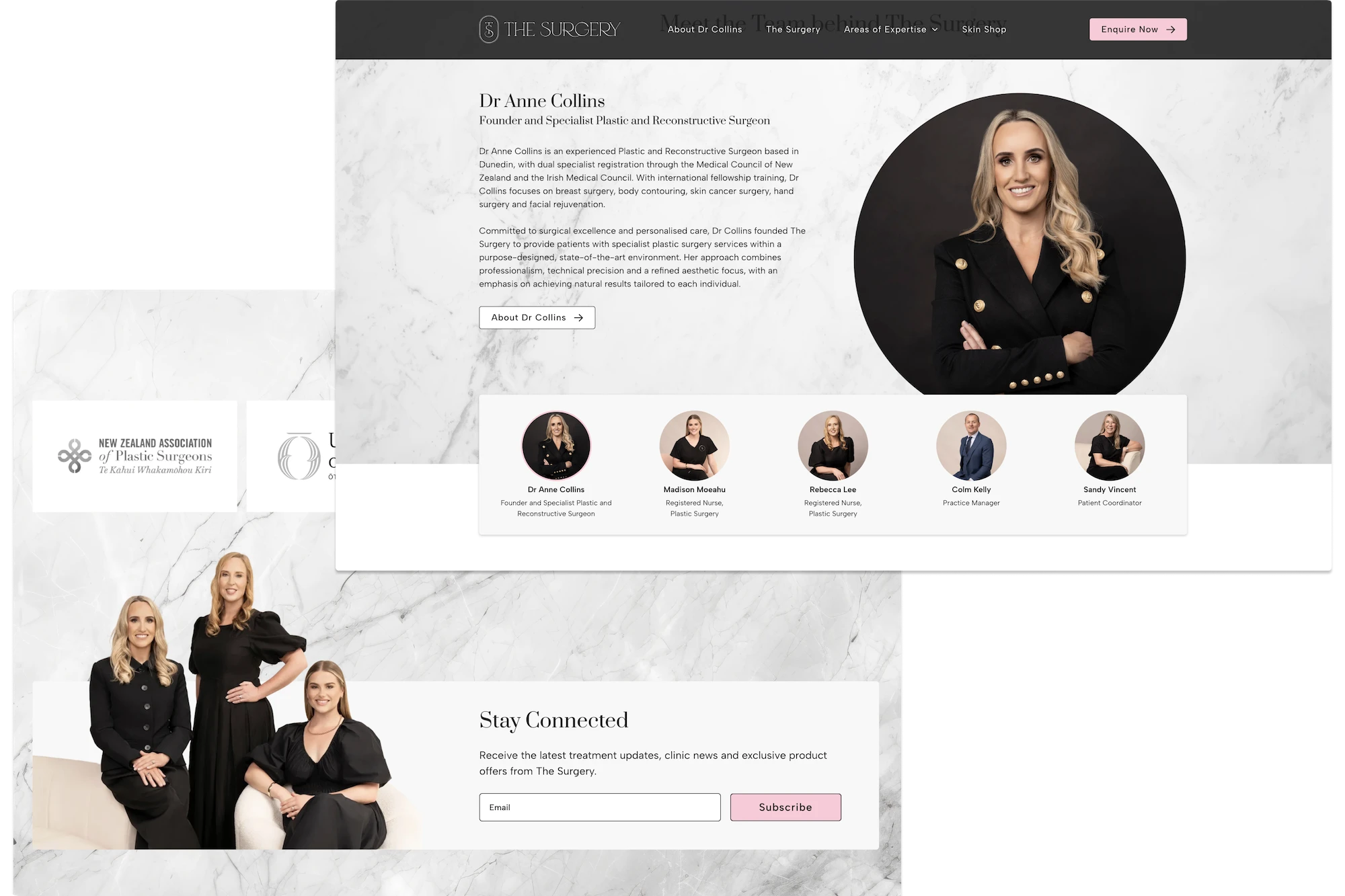 Team page of The Surgery Dunedin