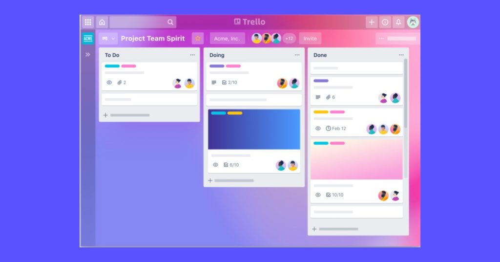 trello interface