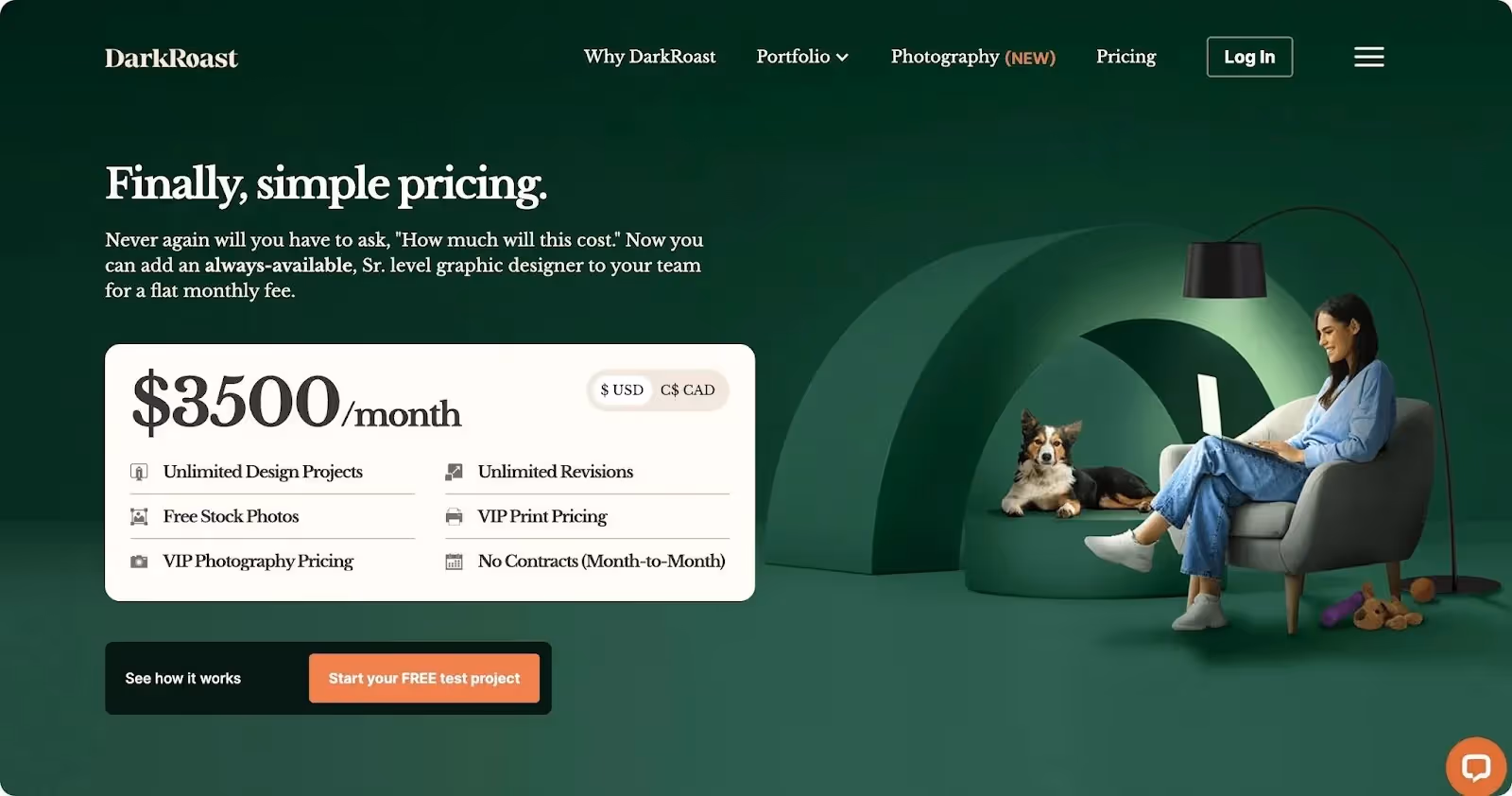  Example of a productized service with "free test" to filter leads, one way to set up your creative agency.