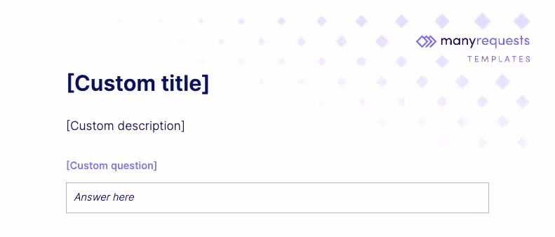 custom questionnaire for website design