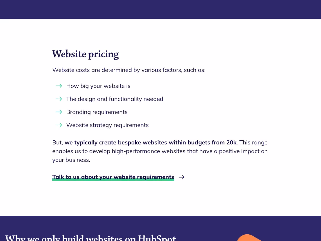 blend b2b website design and development pricing