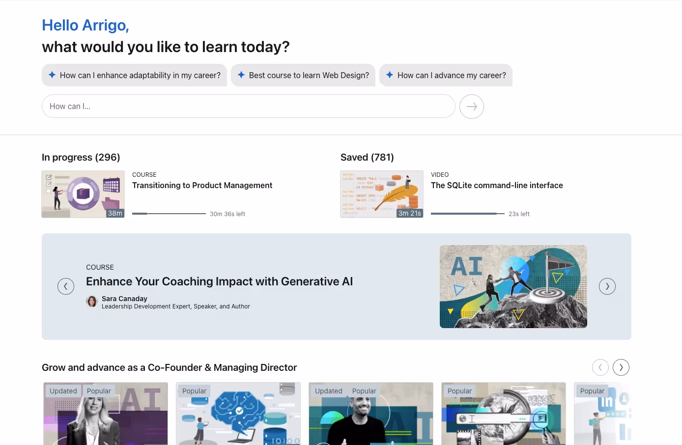 places like linkedin learning are great ways to nurture team members