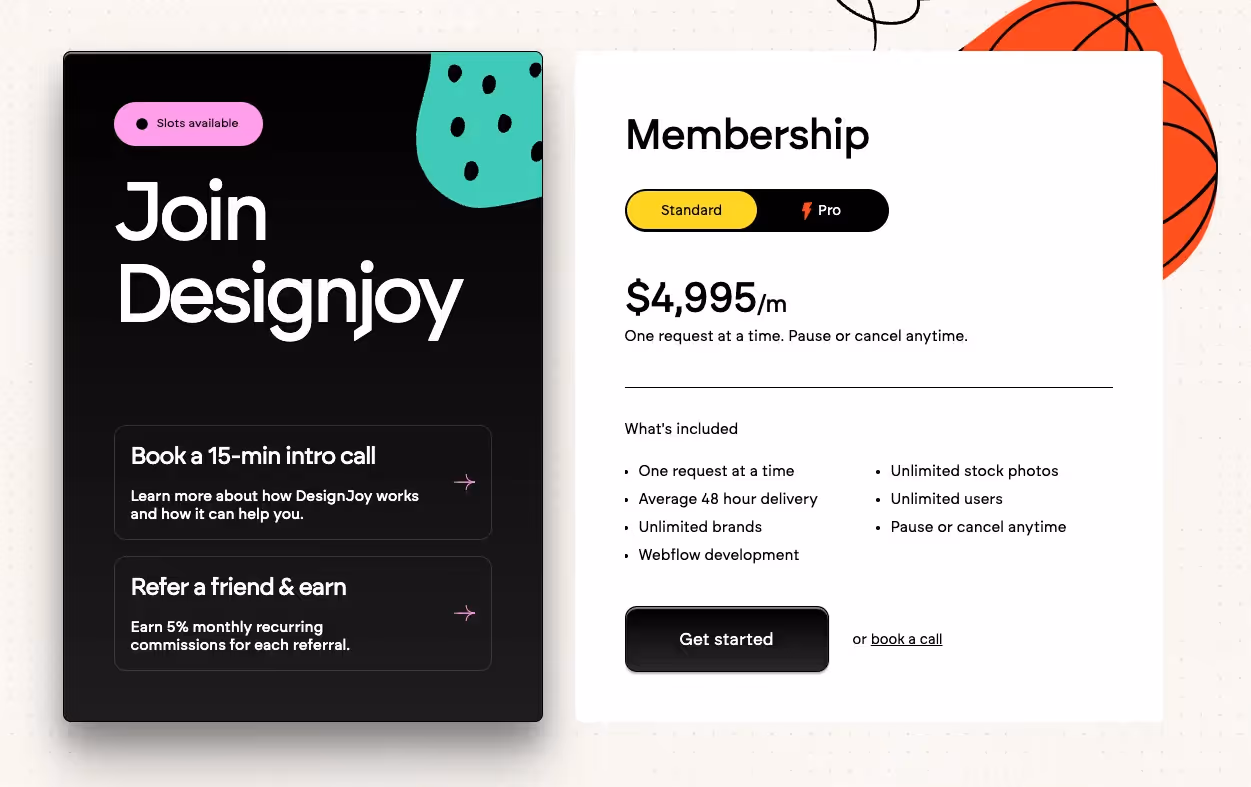 designjoy high price for agency of one allows great operations