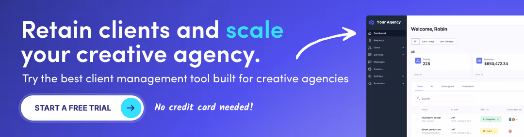 Retain clients and scale your creative agency by using ManyRequests