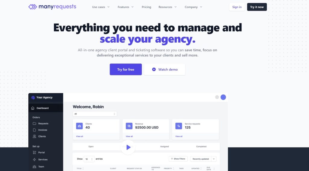 manyrequests homepage