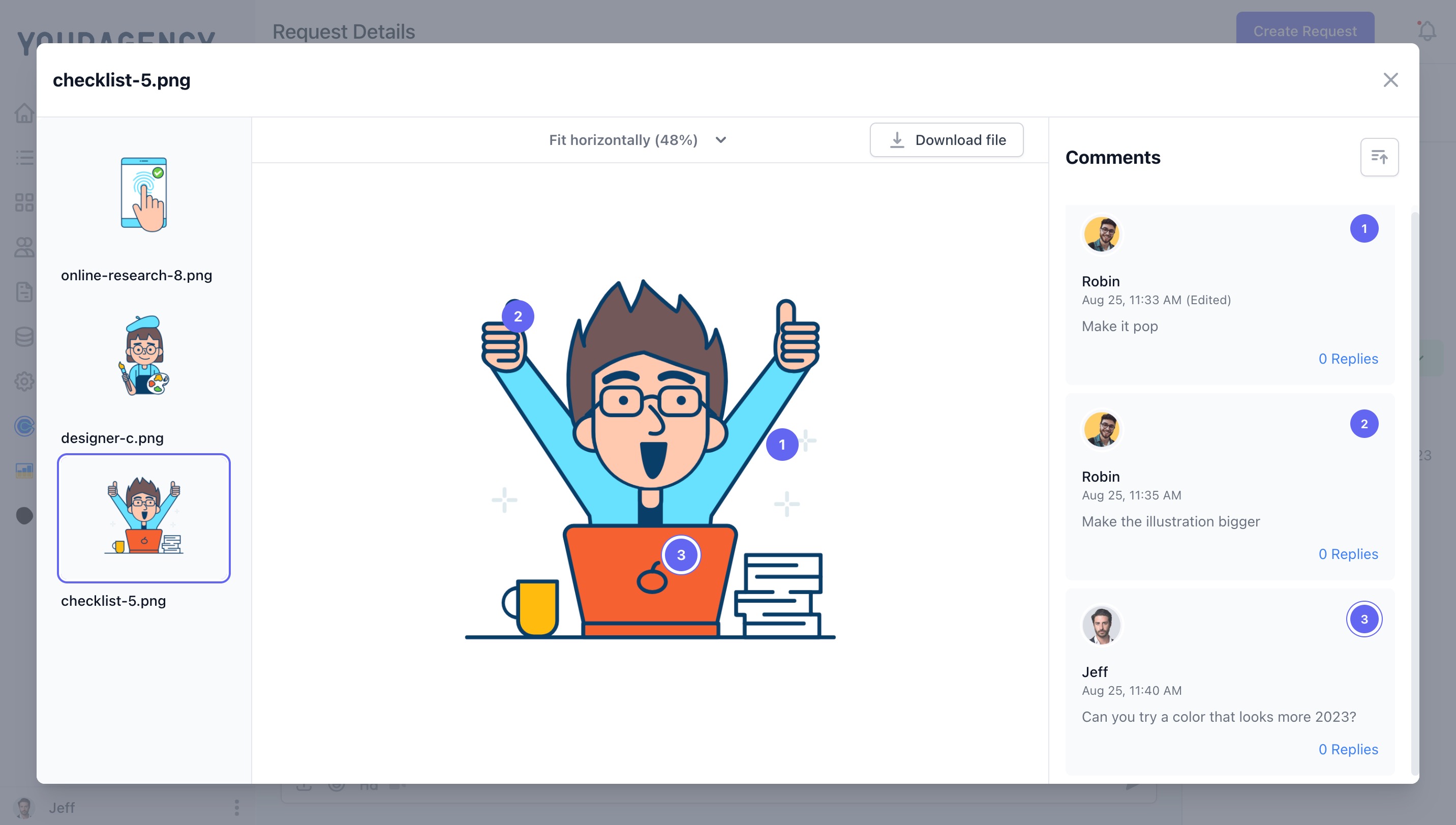 design annotation feature that makes project management easier for creative managers