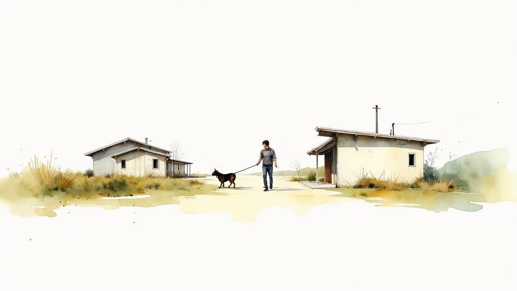 A student in a lab coat and safety glasses carefully examines a specimen under a microscope in a brightly lit laboratory.