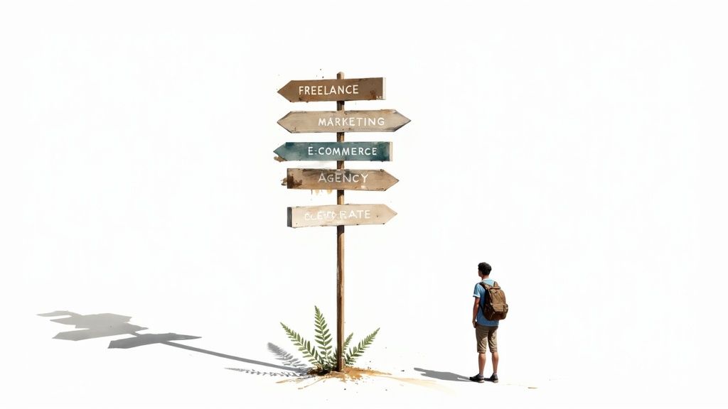 Digital marketer planning a campaign