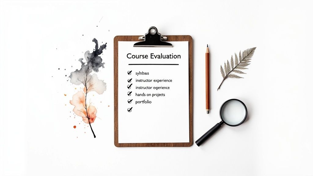 Course checklist illustration