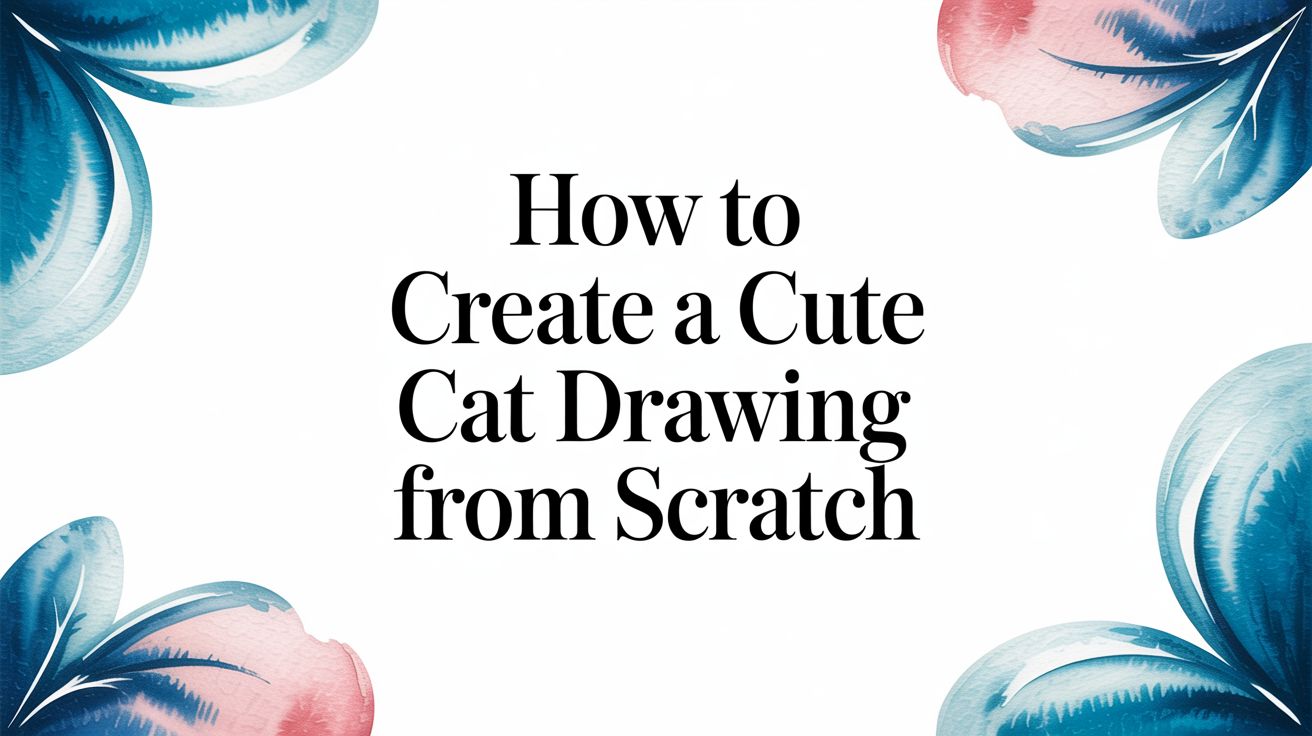 How to Create a Cute Cat Drawing From Scratch