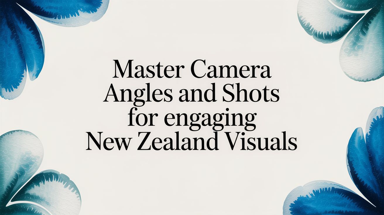 Master Camera Angles And Shots For Engaging New Zealand Visuals